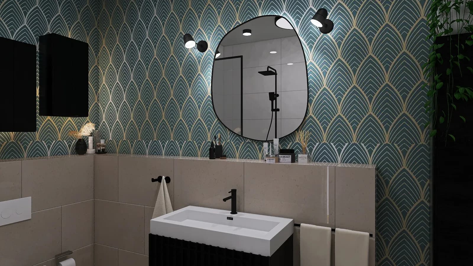Statement-Badezimmer